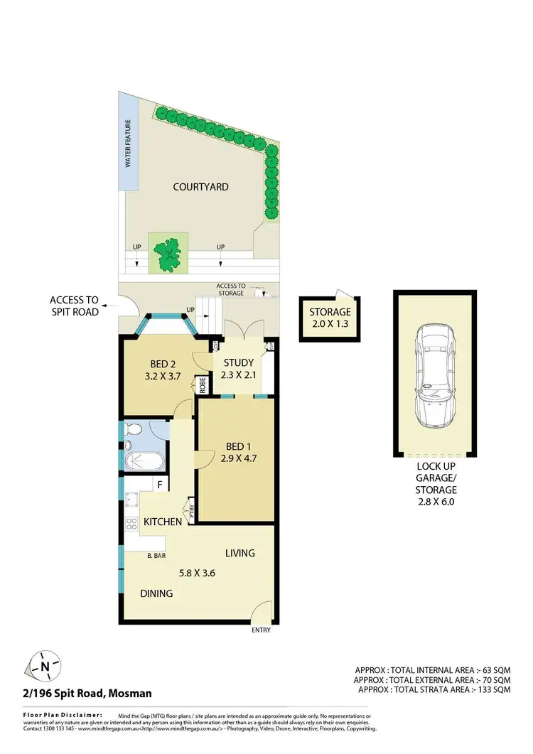 Floorplan of Homely apartment listing, 2/196 Spit Road, Mosman NSW 2088