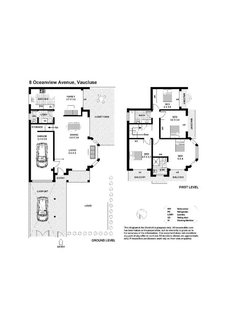 Floorplan of Homely house listing, 8 Oceanview Avenue, Vaucluse NSW 2030
