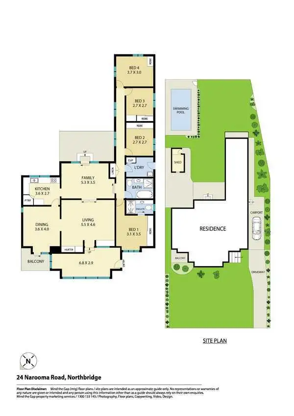 Floorplan of Homely house listing, 24 Narooma Road, Northbridge NSW 2063