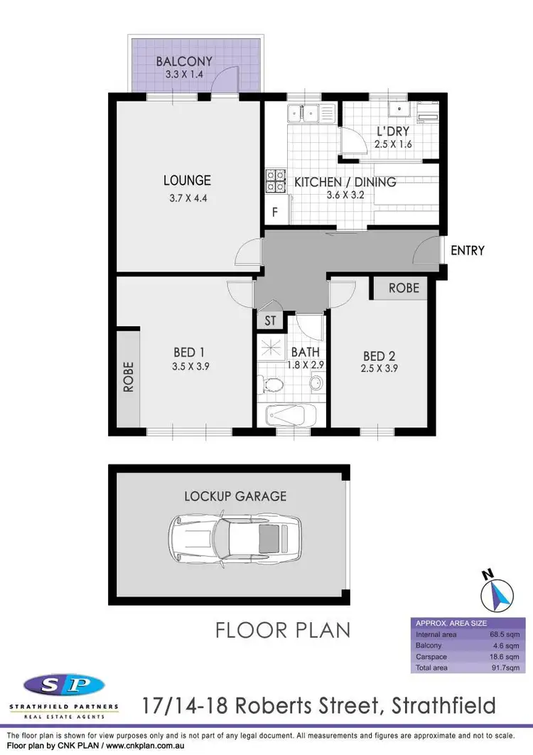 Floorplan of Homely apartment listing, 14-18 Roberts Street, Strathfield NSW 2135