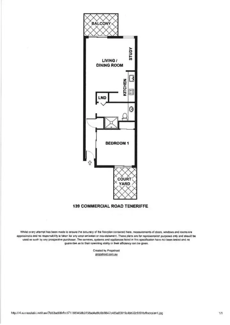 Floorplan of Homely apartment listing, 135/139 Commercial Road, Teneriffe QLD 4005