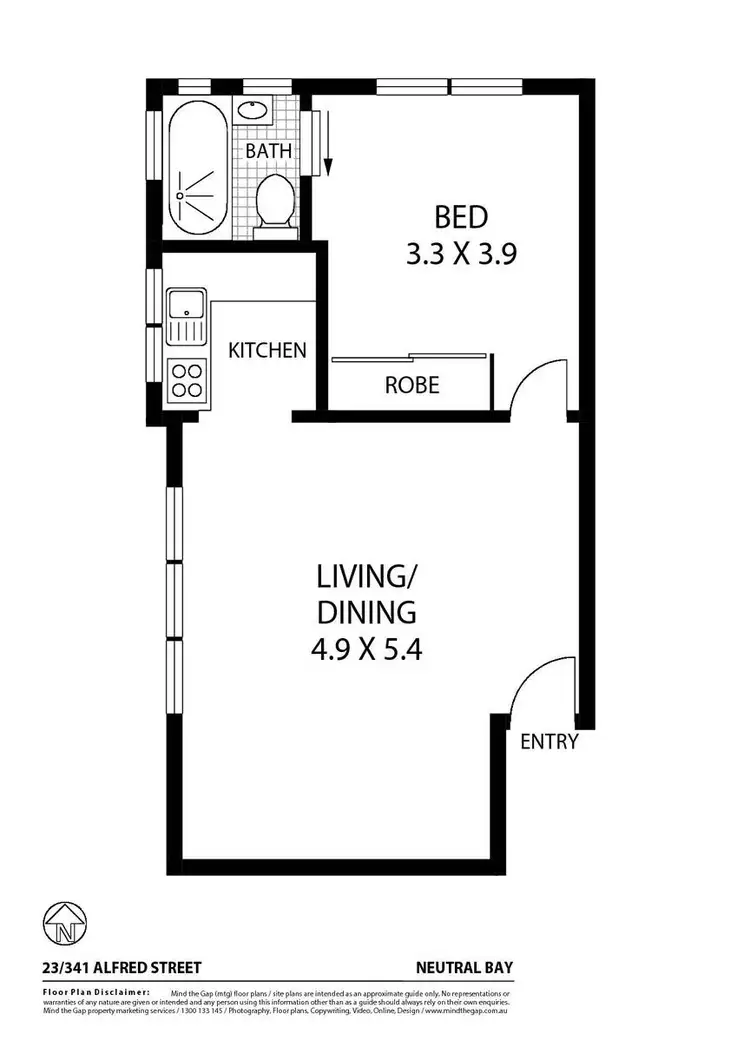 Floorplan of Homely unit listing, 23/341 Alfred Street, Neutral Bay NSW 2089