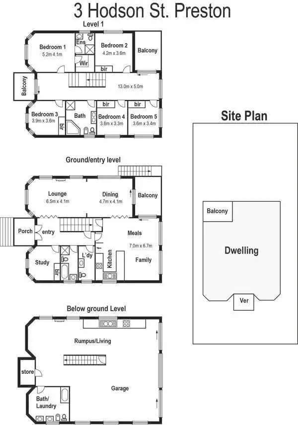 Floorplan of Homely house listing, 3 Hodson Street, Preston VIC 3072