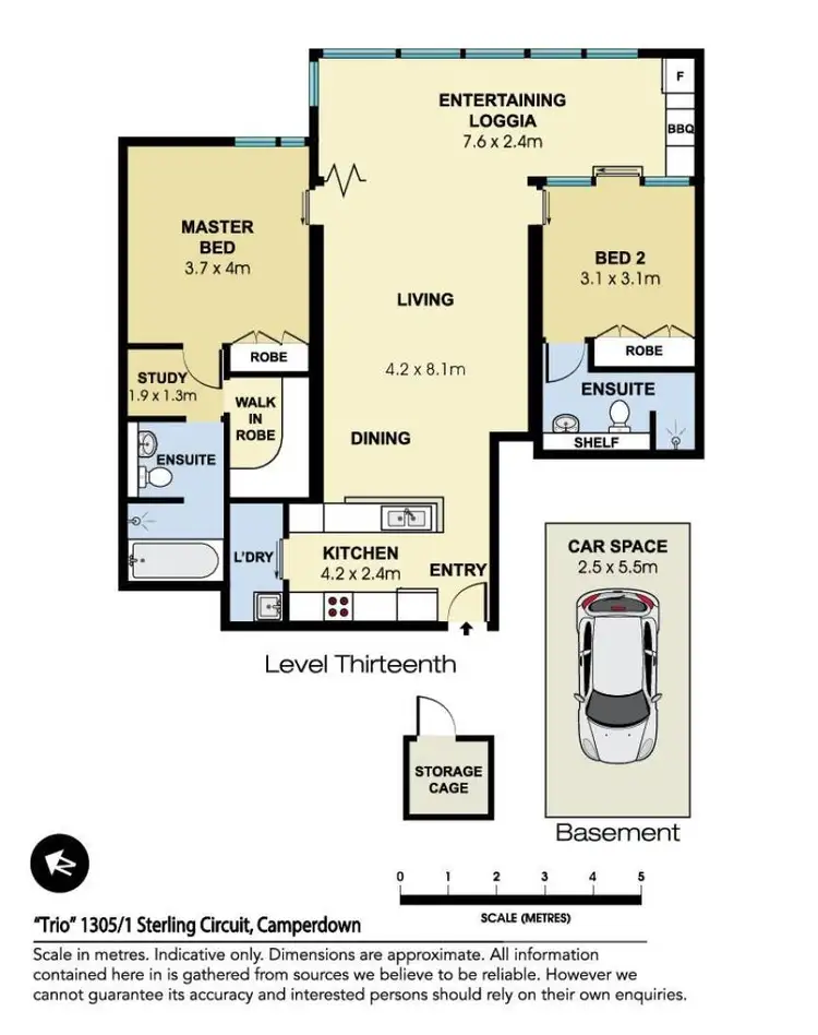 Floorplan of Homely apartment listing, 1305/1 Sterling Circuit, Camperdown NSW 2050