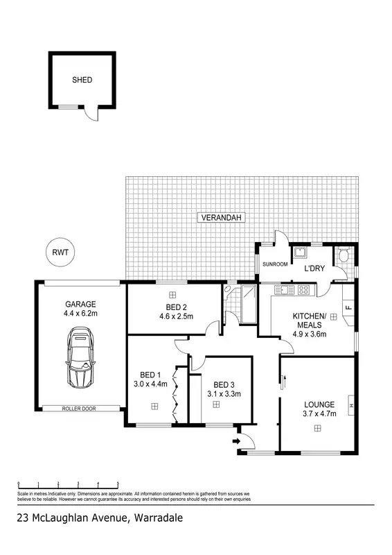 Floorplan of Homely house listing, 23 McLaughlan Avenue, Warradale SA 5046