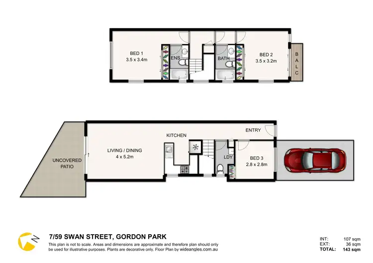 Floorplan of Homely townhouse listing, 7/59 Swan Street, Gordon Park QLD 4031