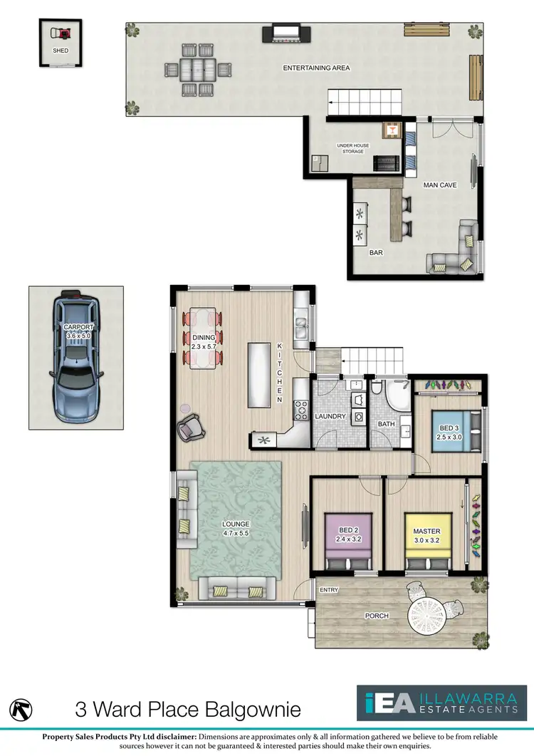 Floorplan of Homely house listing, 3 Ward Place, Balgownie NSW 2519