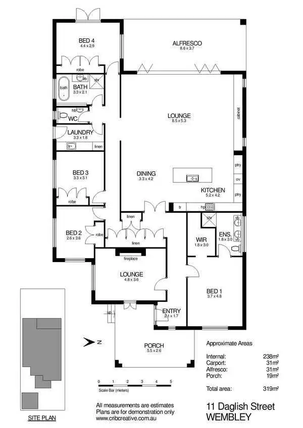 Floorplan of Homely house listing, 11 Daglish Street, Wembley WA 6014