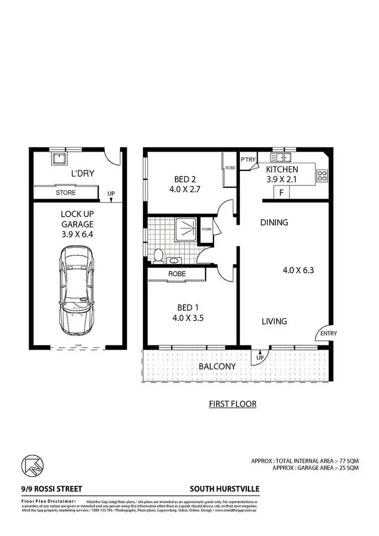 Floorplan of Homely unit listing, Unit 9/9 Rossi Street, South Hurstville NSW 2221