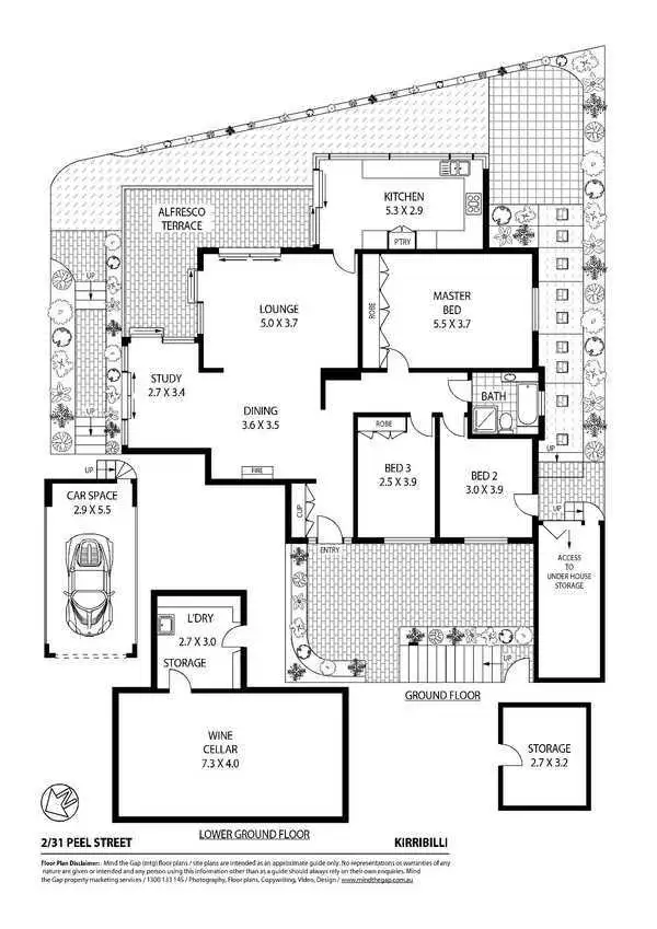 Floorplan of Homely apartment listing, 2/31 Peel Street, Kirribilli NSW 2061