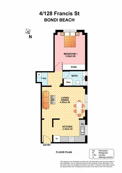 Floorplan of Homely apartment listing, 4/128 Francis Street, Bondi Beach NSW 2026
