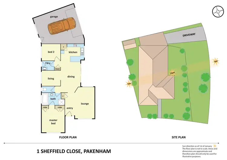 Floorplan of Homely house listing, 1 Sheffield Close, Pakenham VIC 3810