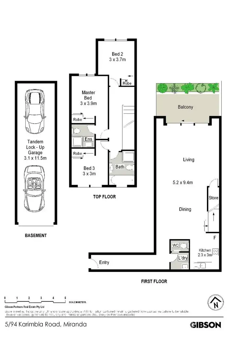 Floorplan of Homely apartment listing, 5/94 Karimbla Road, Miranda NSW 2228