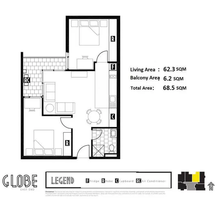 Floorplan of Homely apartment listing, 1304/15 Synagogue Place, Adelaide SA 5000