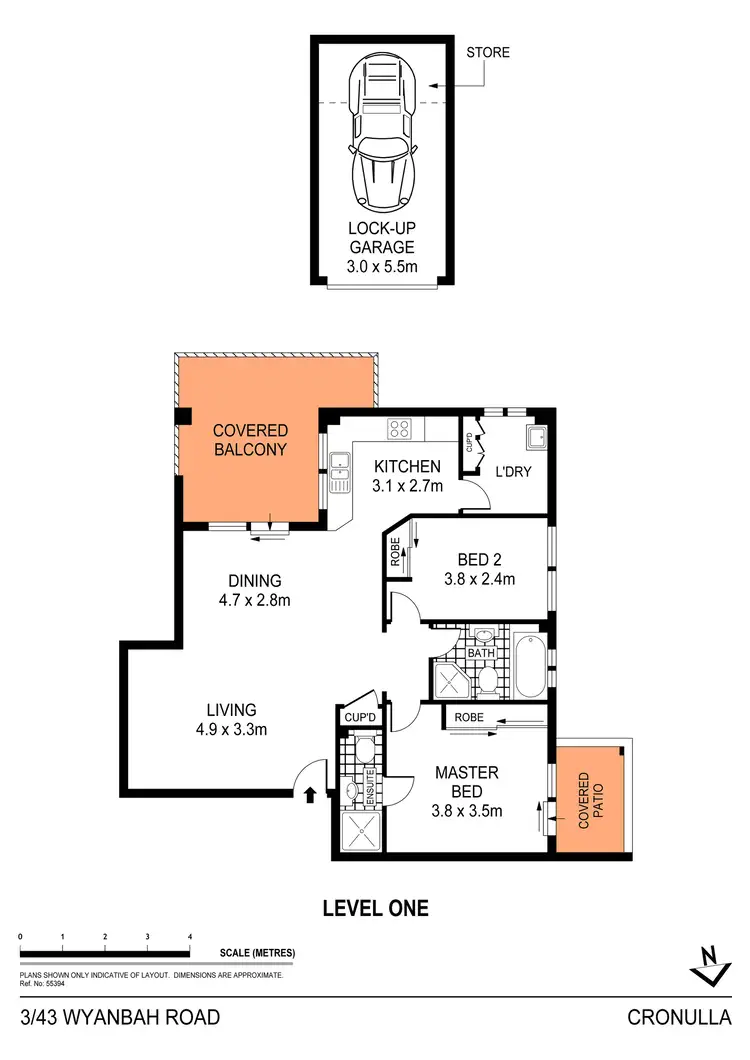 Floorplan of Homely apartment listing, 3/43-45 Wyanbah Road, Cronulla NSW 2230