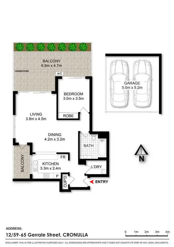 Floorplan of Homely unit listing, 12/59-65 Gerrale Street, Cronulla NSW 2230