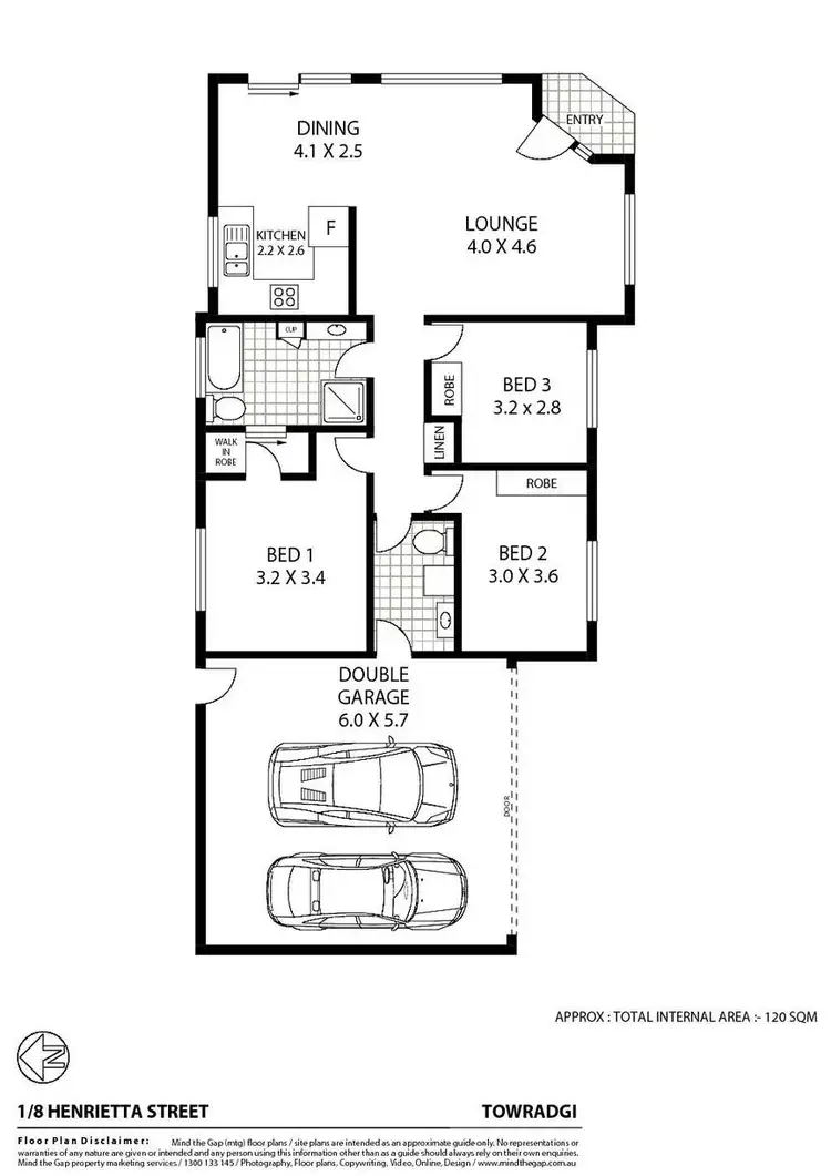 Floorplan of Homely villa listing, Unit 1/8 Henrietta Street, Towradgi NSW 2518