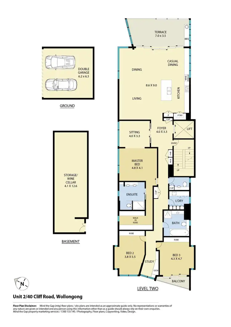 Floorplan of Homely apartment listing, 2/40 Cliff Road, Wollongong NSW 2500