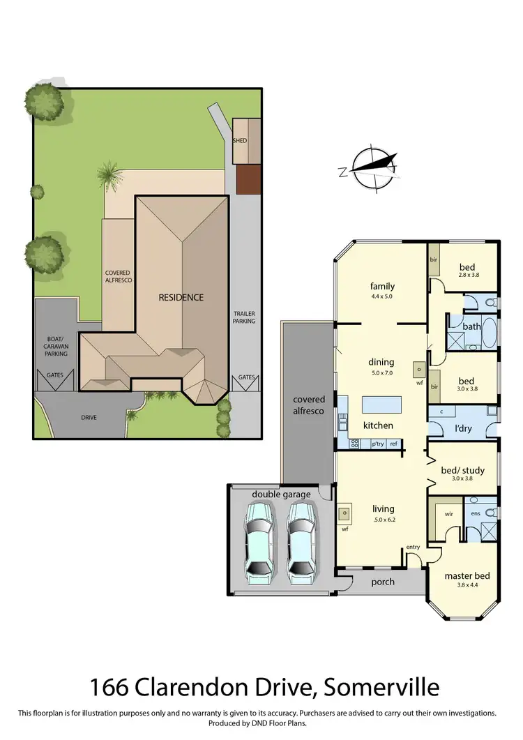 Floorplan of Homely house listing, 166 Clarendon Drive, Somerville VIC 3912