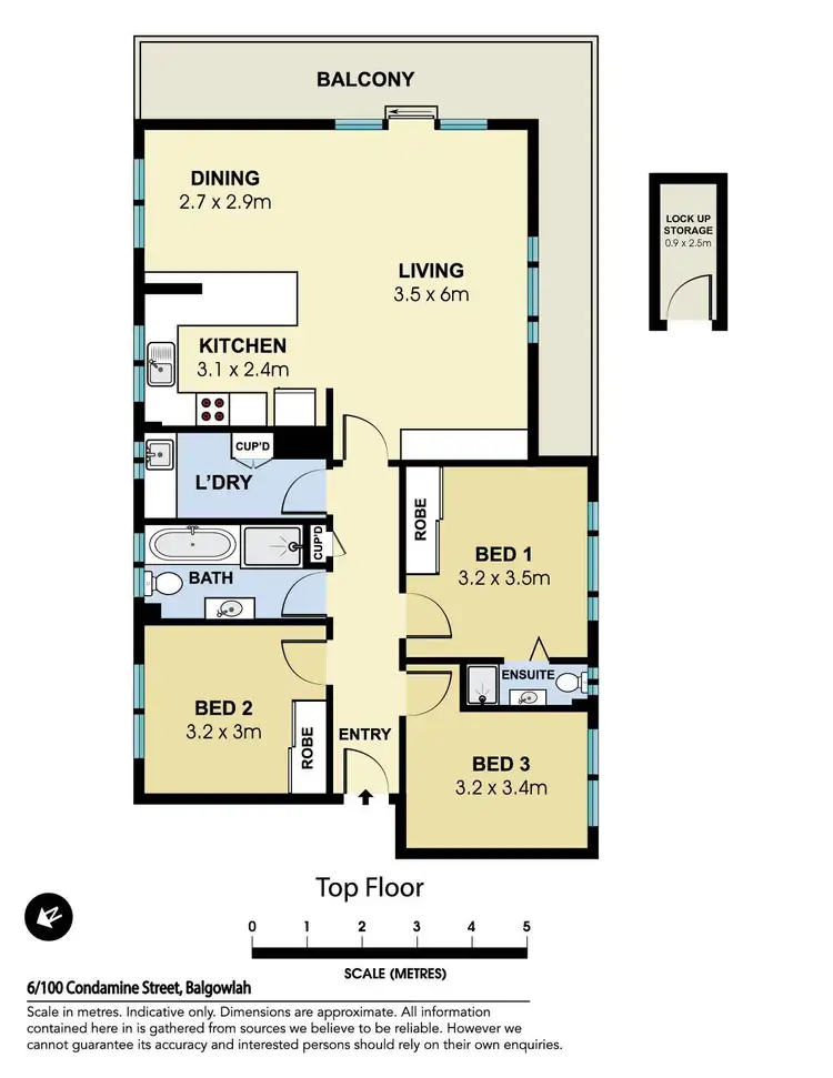 Floorplan of Homely unit listing, 6/100 Condamine Street, Balgowlah NSW 2093
