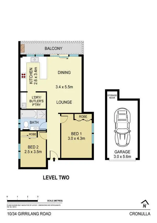 Floorplan of Homely apartment listing, 10/34 Girrilang Road, Cronulla NSW 2230