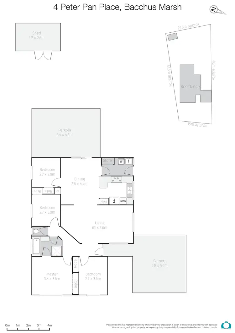 Floorplan of Homely house listing, 4 Peter Pan Place, Bacchus Marsh VIC 3340