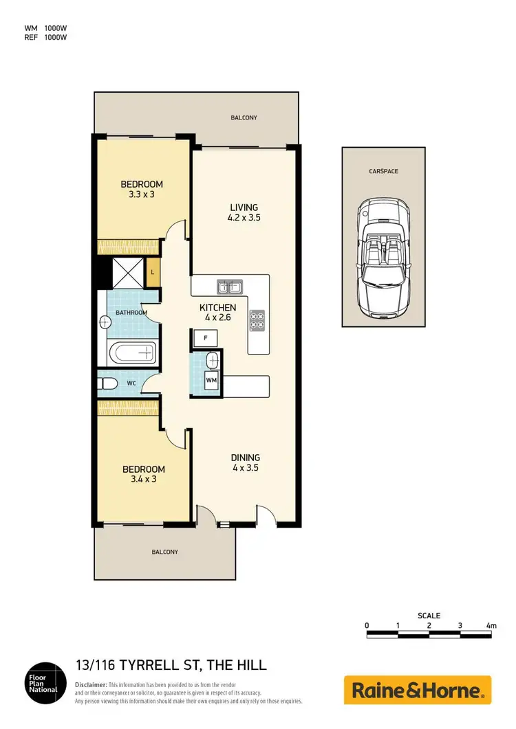 Floorplan of Homely unit listing, 13/112-116 Tyrrell Street, The Hill NSW 2300