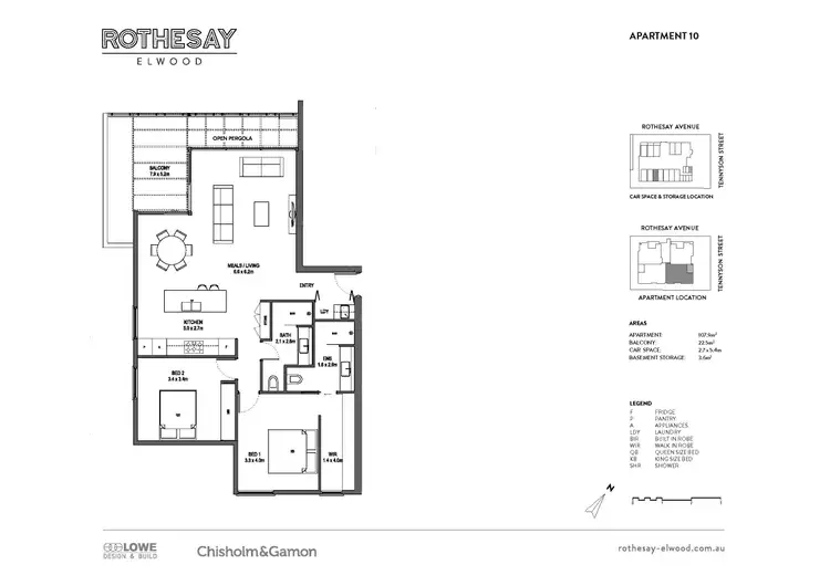 Floorplan of Homely apartment listing, 202/1a Rothesay Avenue, Elwood VIC 3184