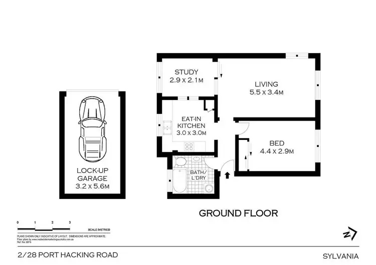 Floorplan of Homely unit listing, 2/28 Port Hacking Road, Sylvania NSW 2224