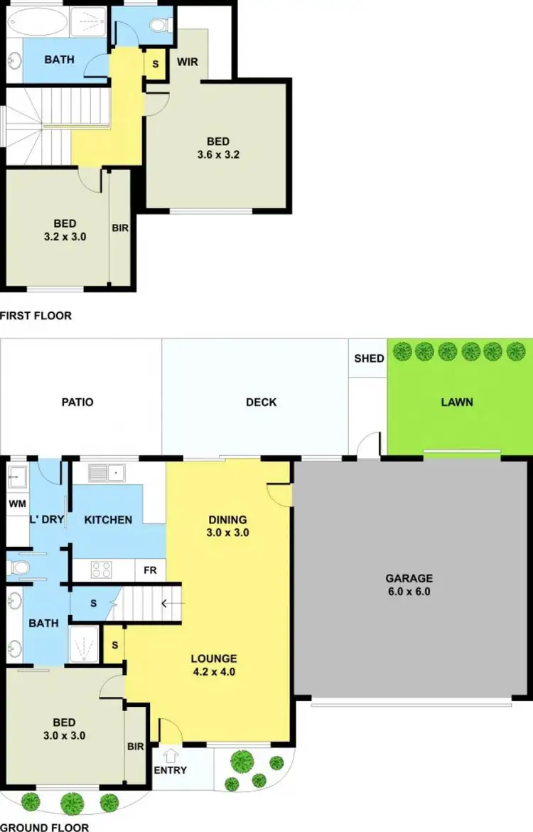 Floorplan of Homely townhouse listing, 2/30 Langton Street, Glenroy VIC 3046