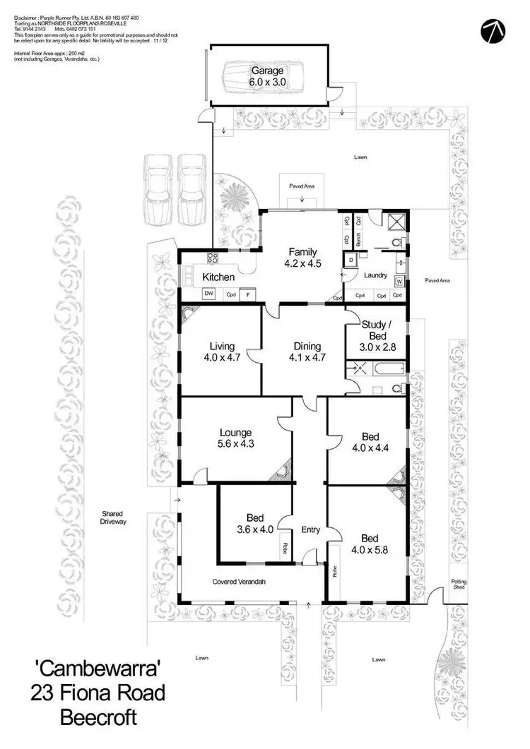 Floorplan of Homely house listing, 23 Fiona Road, Beecroft NSW 2119