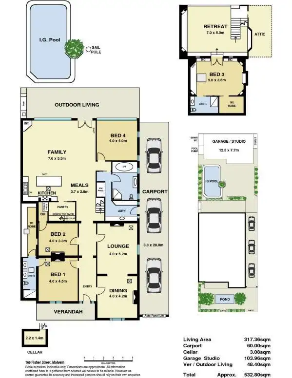 Floorplan of Homely house listing, 169 Fisher Street, Malvern SA 5061