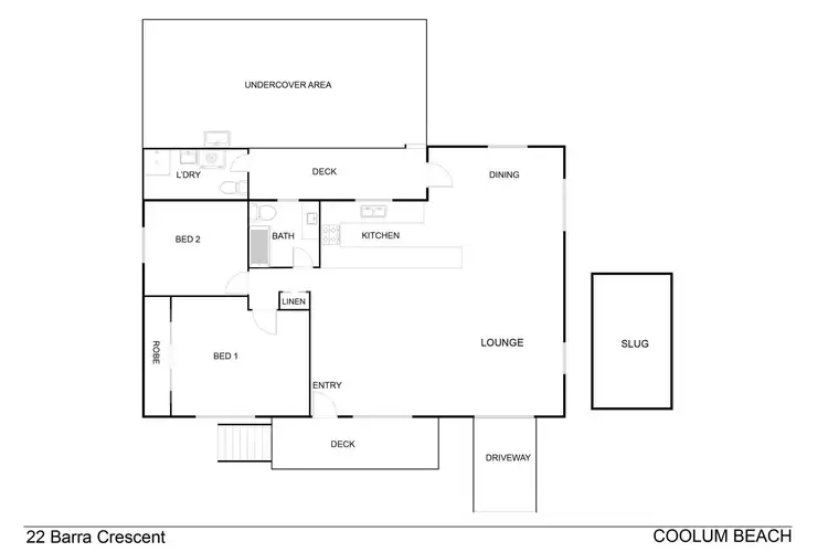 Floorplan of Homely house listing, 22 Barra Crescent, Coolum Beach QLD 4573