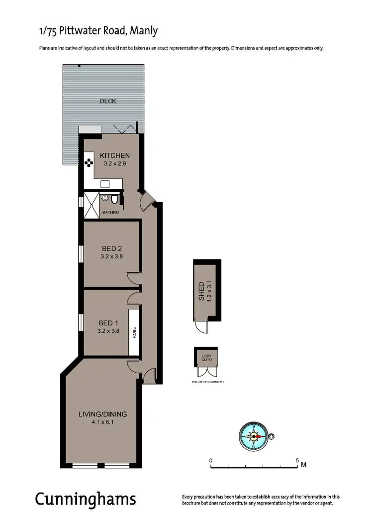 Floorplan of Homely unit listing, 1/75 Pittwater Road, Manly NSW 2095
