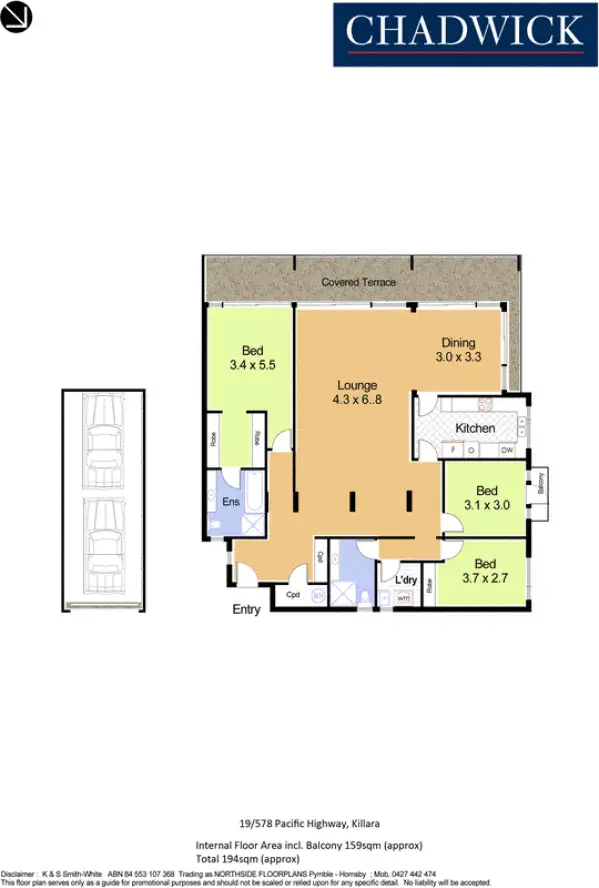 Floorplan of Homely apartment listing, 19/578 Pacific Highway, Killara NSW 2071