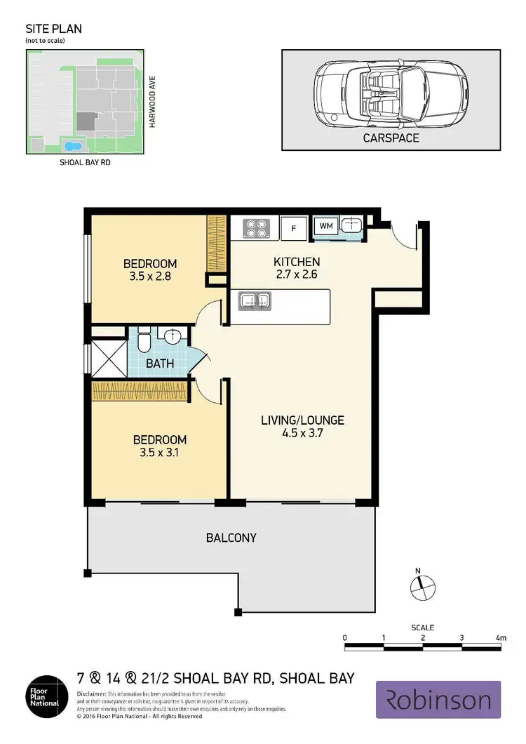 Floorplan of Homely unit listing, 7/2 Shoal Bay Road, Nelson Bay NSW 2315