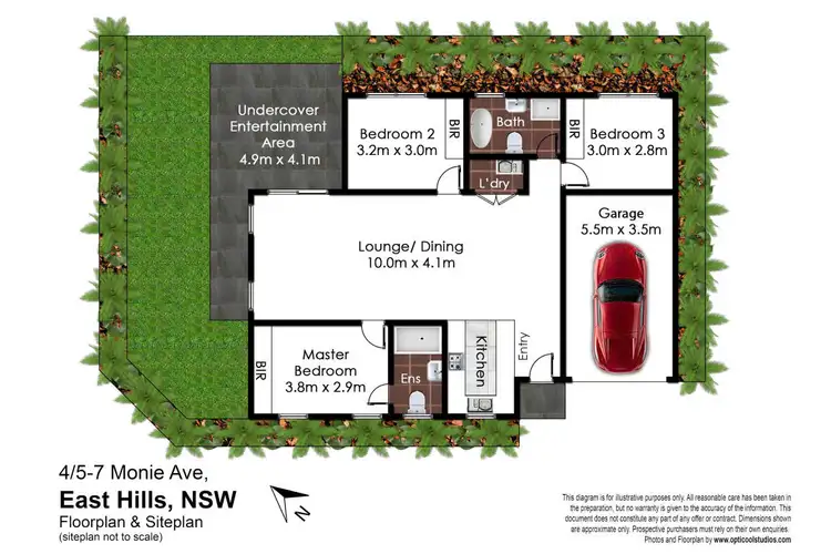 Floorplan of Homely villa listing, 4/5-7 Monie Avenue, East Hills NSW 2213