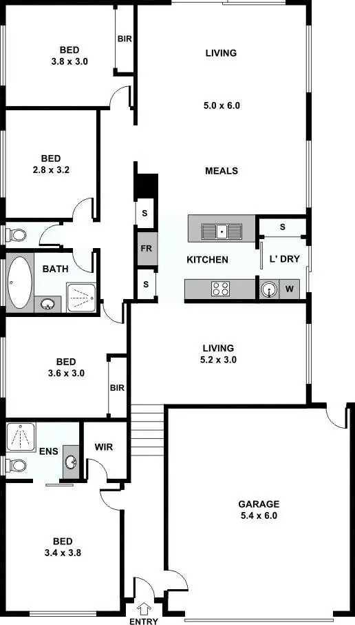Floorplan of Homely house listing, 5 Waugh Street, Sunbury VIC 3429
