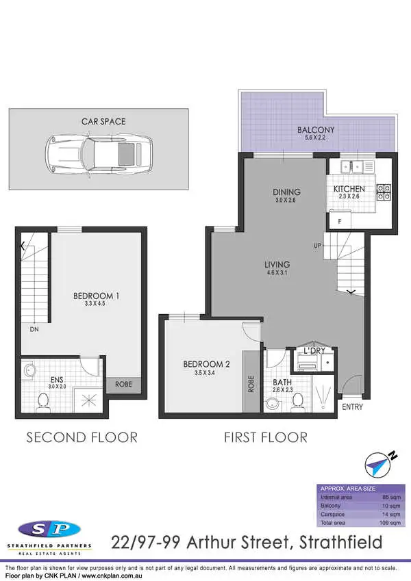 Floorplan of Homely apartment listing, 22/97-99 Arthur Street, Strathfield NSW 2135