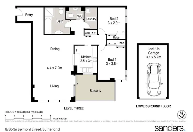 Floorplan of Homely unit listing, 8/30-36 Belmont Street, Sutherland NSW 2232