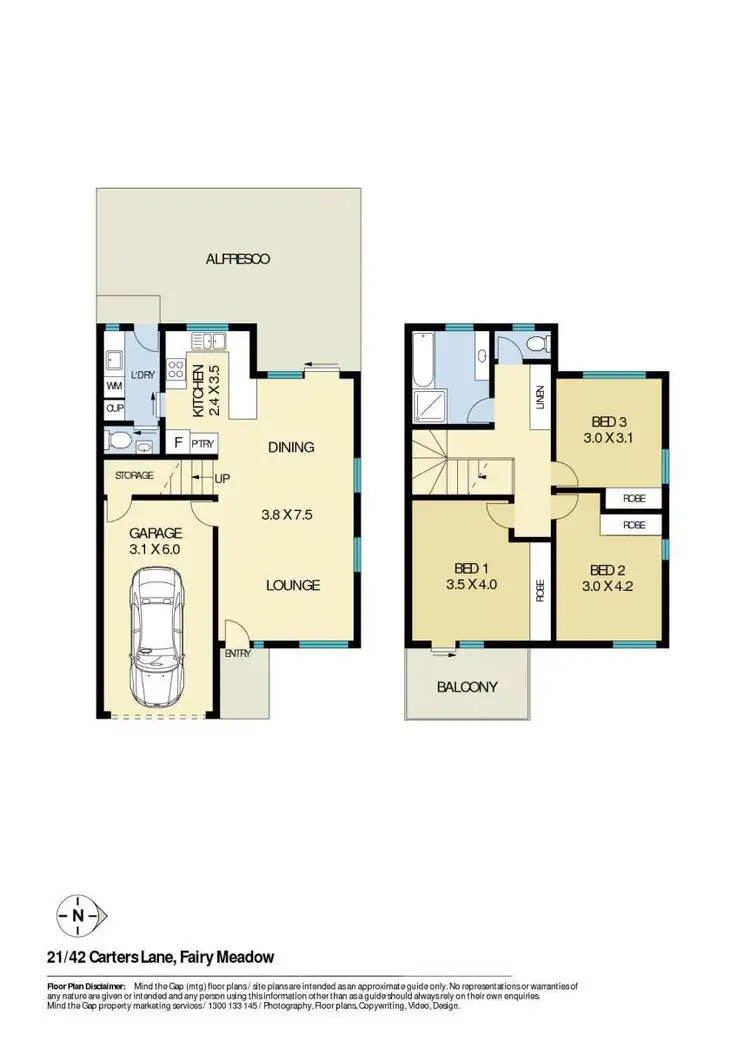 Floorplan of Homely townhouse listing, 21/42 Carters Lane, Fairy Meadow NSW 2519
