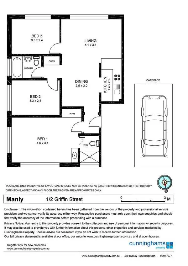 Floorplan of Homely unit listing, 1/2 Griffin Street, Manly NSW 2095