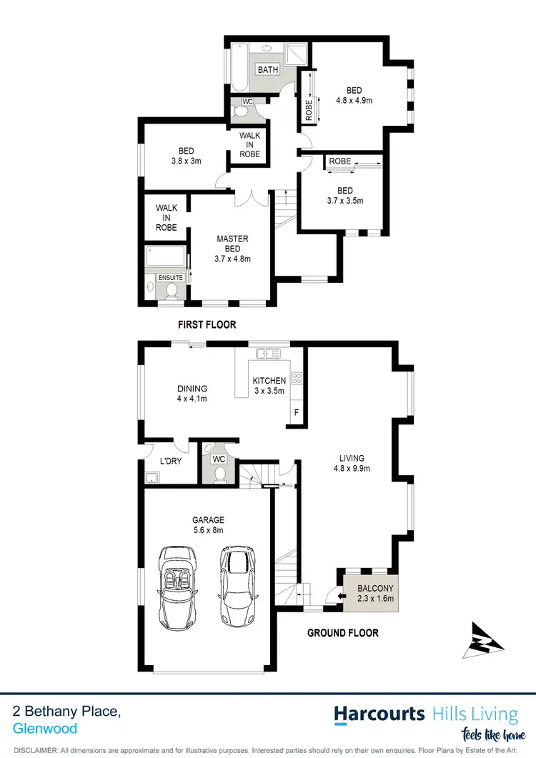 Floorplan of Homely house listing, 2 Bethany Place, Glenwood NSW 2768