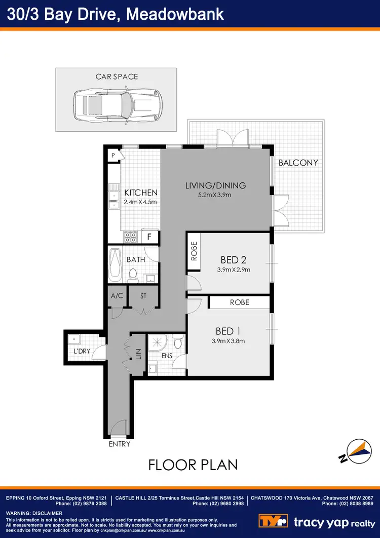 Floorplan of Homely apartment listing, 30/3 Bay Drive, Meadowbank NSW 2114