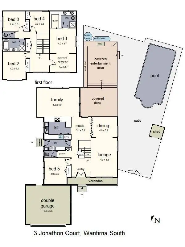 Floorplan of Homely house listing, 3 Jonathon Court, Wantirna South VIC 3152