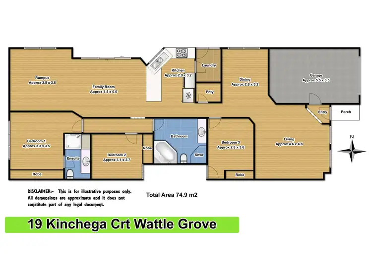 Floorplan of Homely house listing, 19 Kinchega Court, Wattle Grove NSW 2173