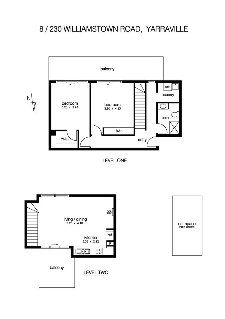 Floorplan of Homely townhouse listing, 8/230 Williamstown Road, Yarraville VIC 3013