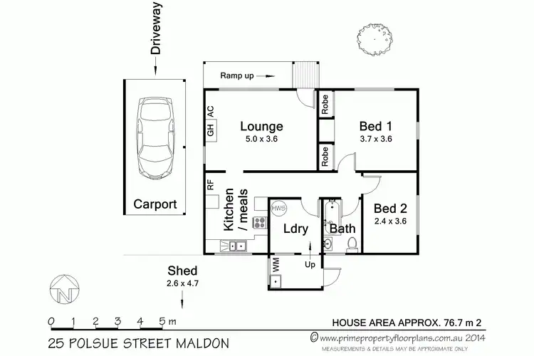 Floorplan of Homely house listing, 25 Polsue Street, Maldon VIC 3463