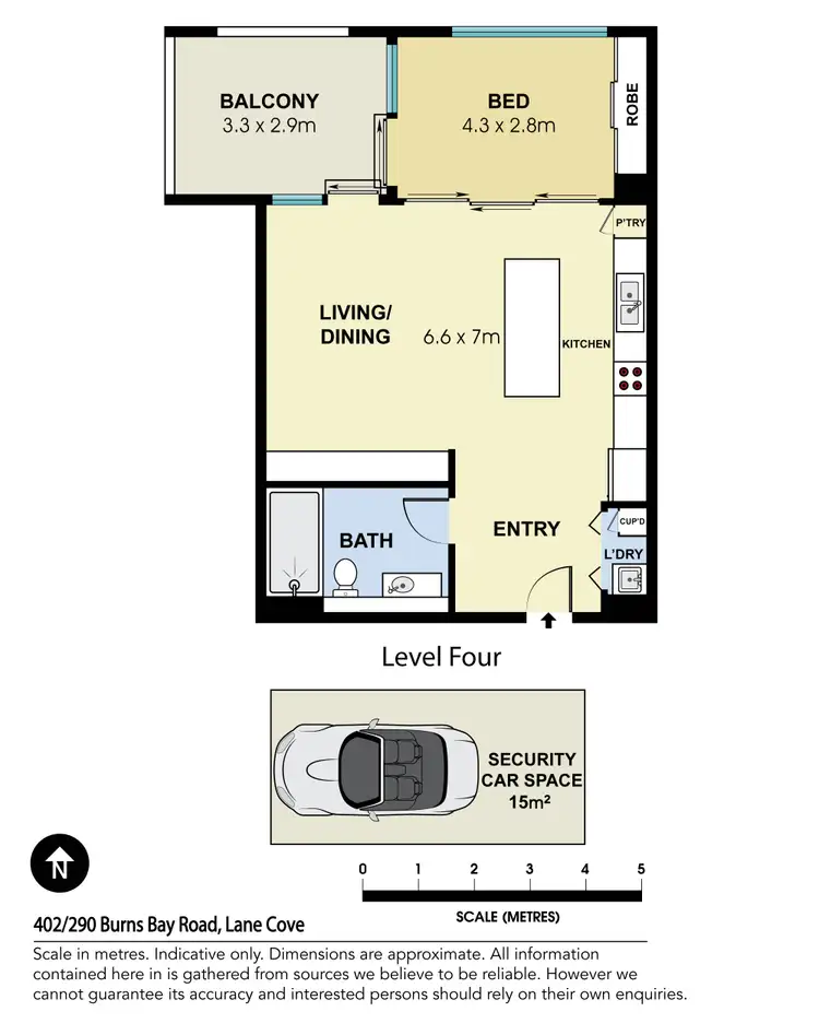 Floorplan of Homely apartment listing, 402/290 Burns Bay Road, Lane Cove NSW 2066