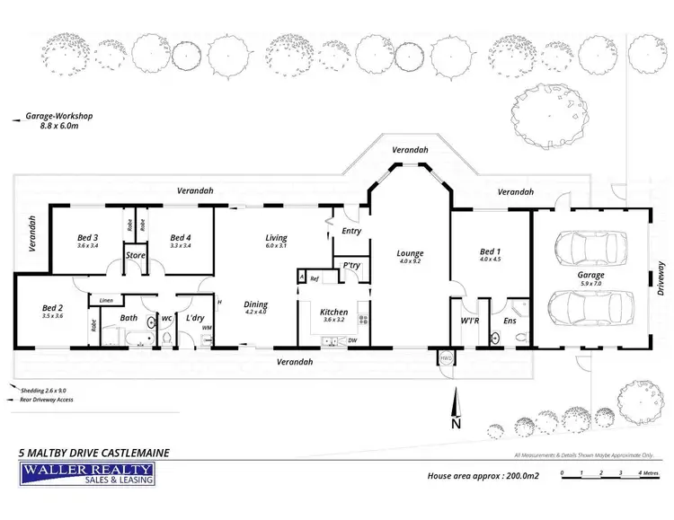 Floorplan of Homely house listing, 5 Maltby Drive, Castlemaine VIC 3450